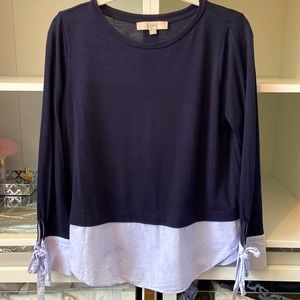 Loft jersey and blouse combination